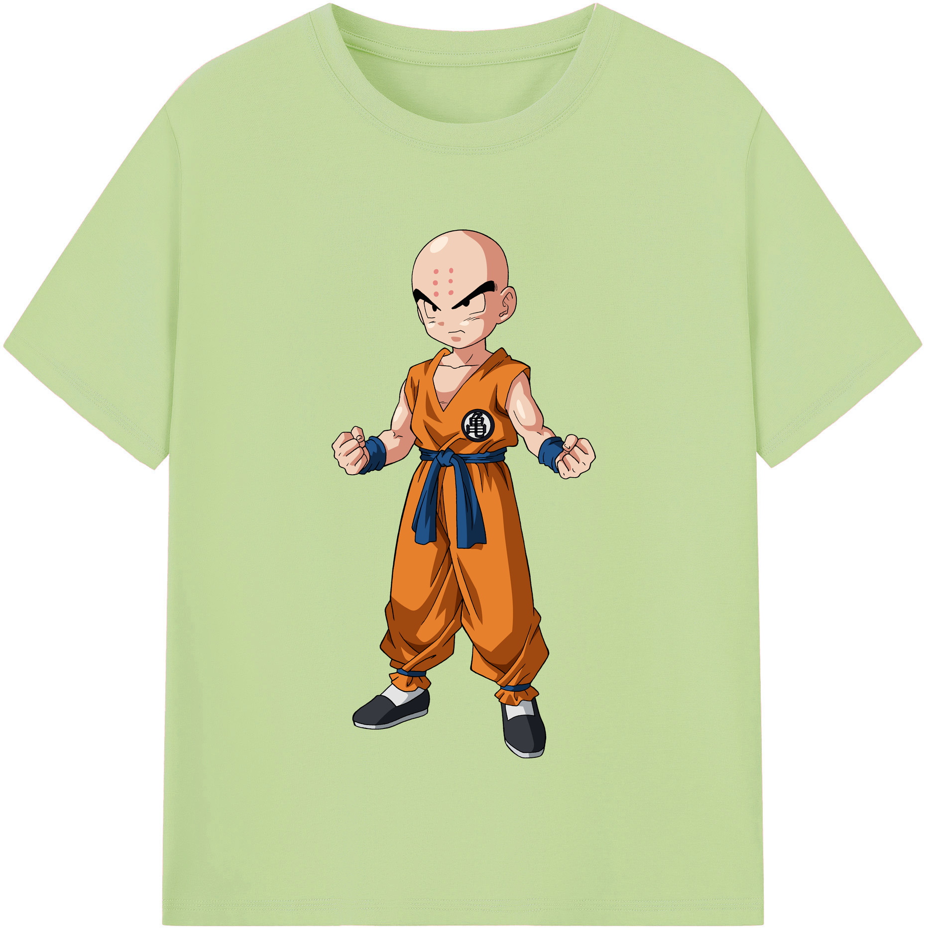（画像用） ドラゴンボール クリリン DRAGON BALL krillin 綿100％半袖Tシャツ（フロントプリント）